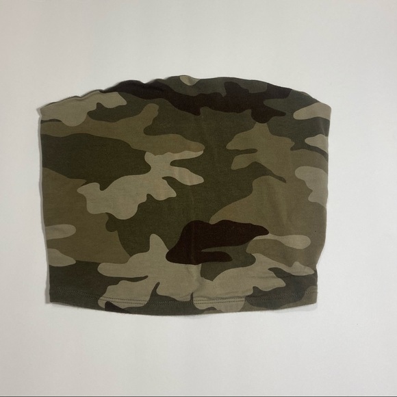 Garage Tops - Garage green camp tube top size:tp/xs